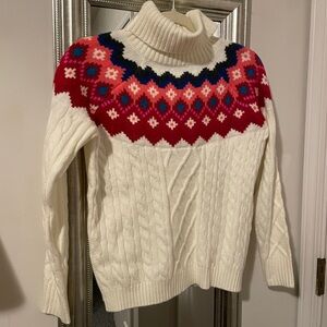 NWT Loft Fair Isle Turtleneck XSP winter holidays cute